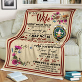 Scots Print Blanket - Urquhart Tartan Crest Blanket To My Wife Style, Gift From Scottish Husband